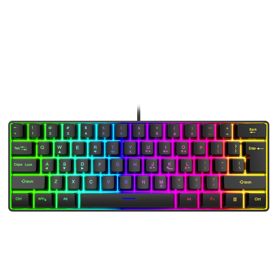 Wired Film Keyboard with 61 Keys with RGB Lights